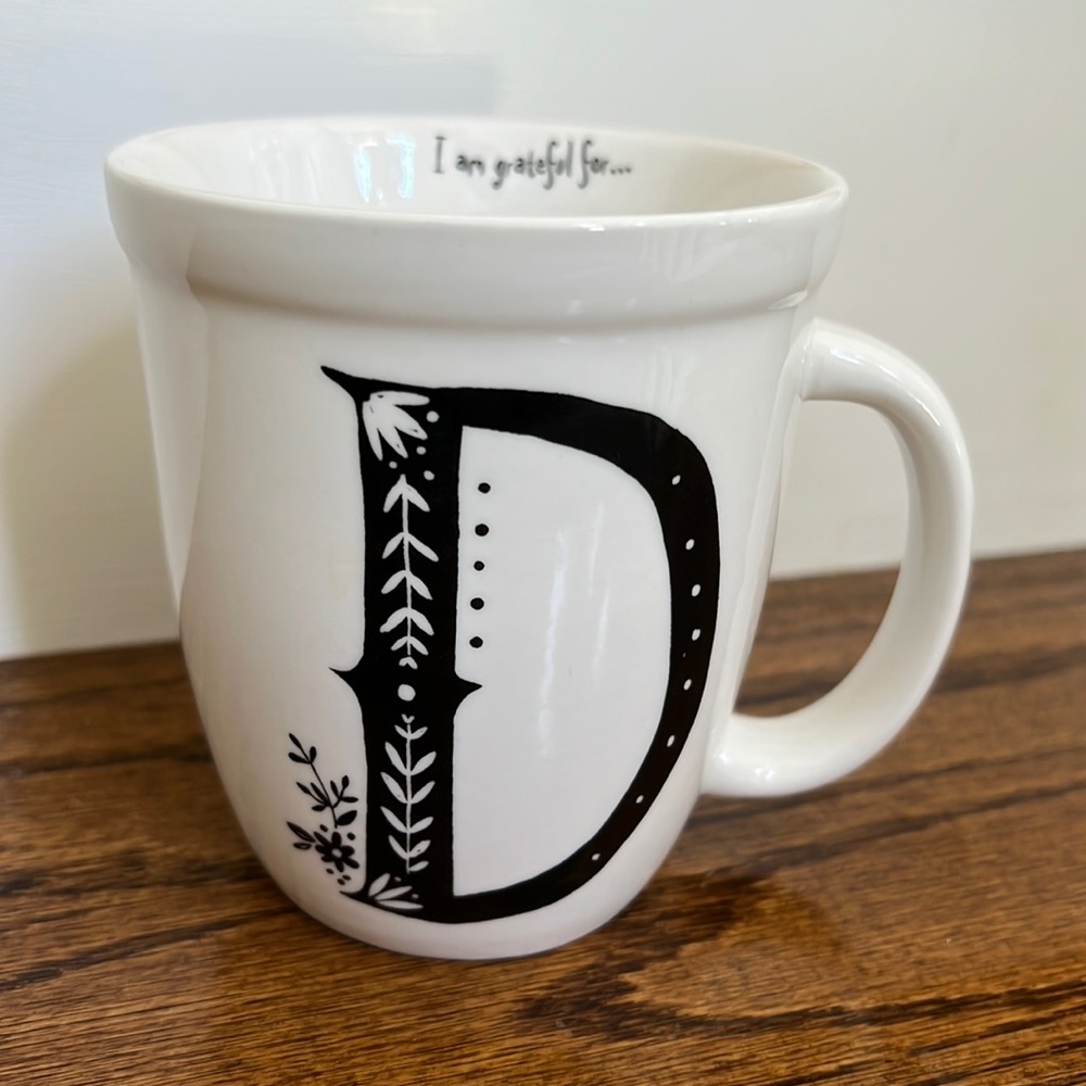 Initial “D” coffee mug